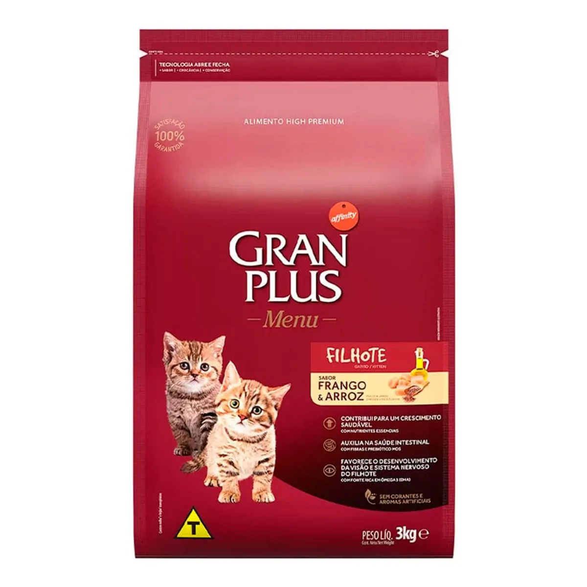 Ração Gran Plus Gatos Filhotes Frango e Arroz 3kg