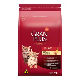 Ração Gran Plus Gatos Filhotes Frango e Arroz 3kg