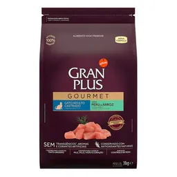 Ração Gran Plus Gourmet Gatos Adultos Castrados Peru e Arroz 3kg