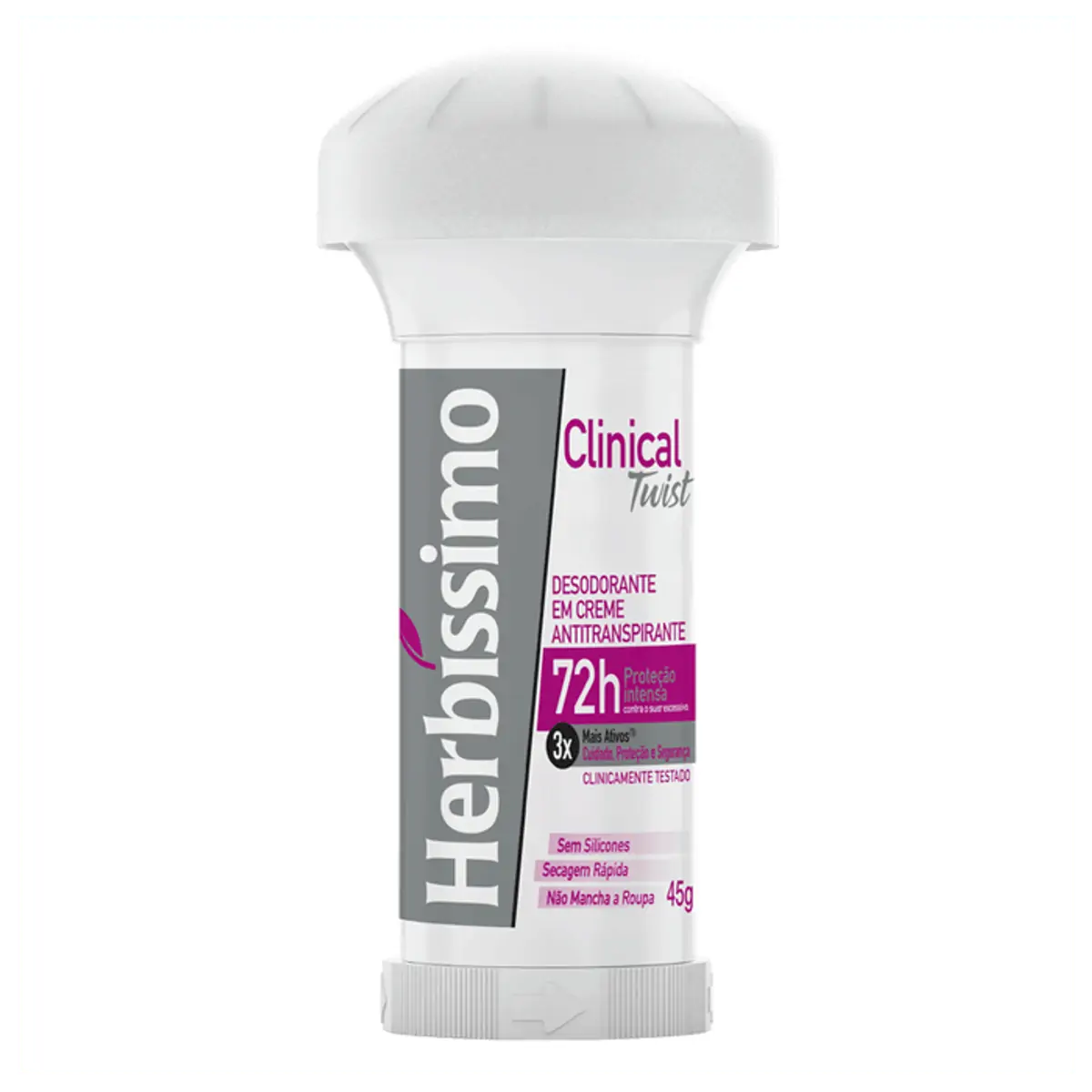 Desodorante Twist Antitranspirante Herbíssimo Clinical Rosa 45G