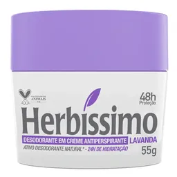 Desodorante Creme Antitranspirante Lavanda Herbissimo 55G