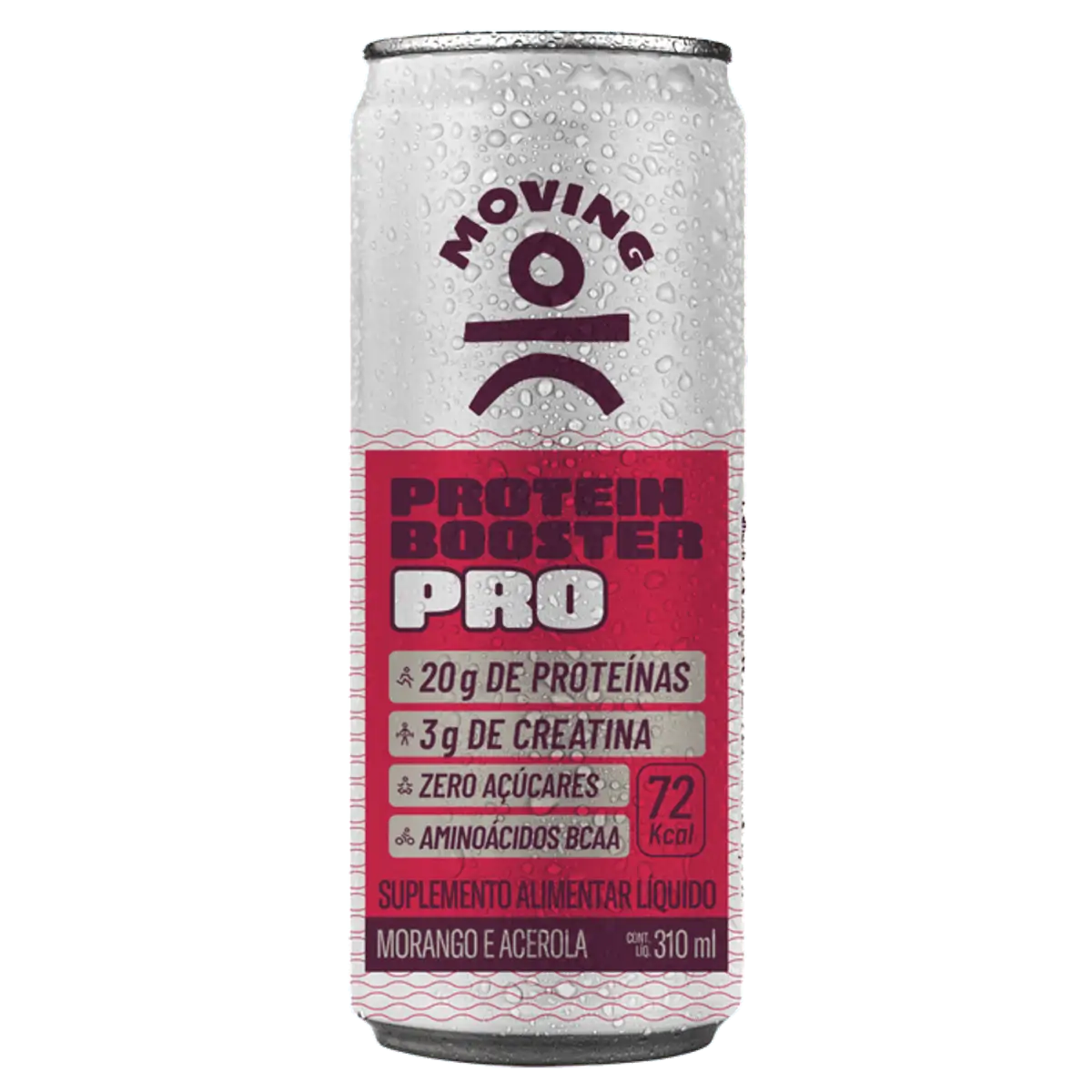 Bebida Proteica Moving Protein Booster Pro Morango e Acerola 310ml
