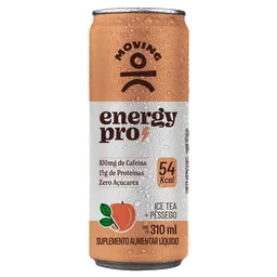Bebida Energética Moving Energy Pro Ice Tea Pêssego Zero Açúcar 310ml