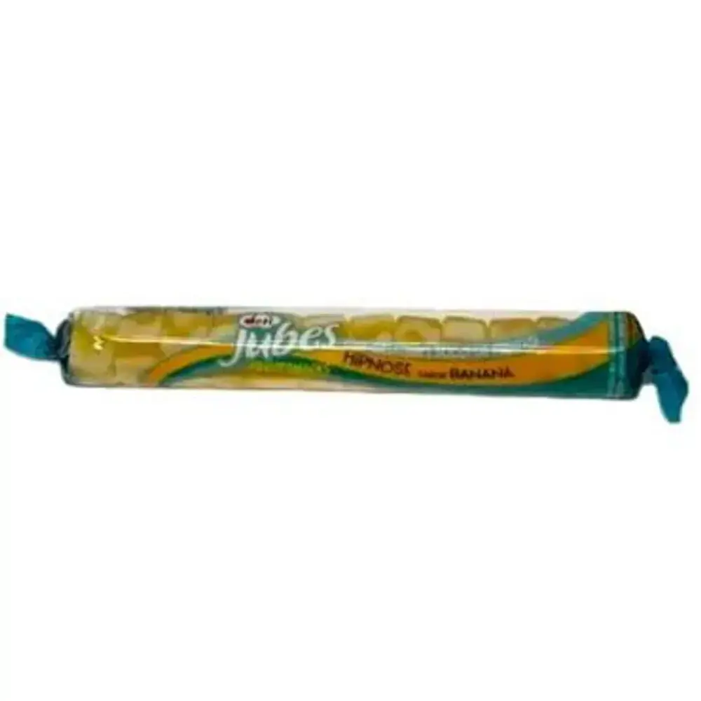 Bala Jubes fruit snacks hipnose sabor banana tubo 48g - Dori