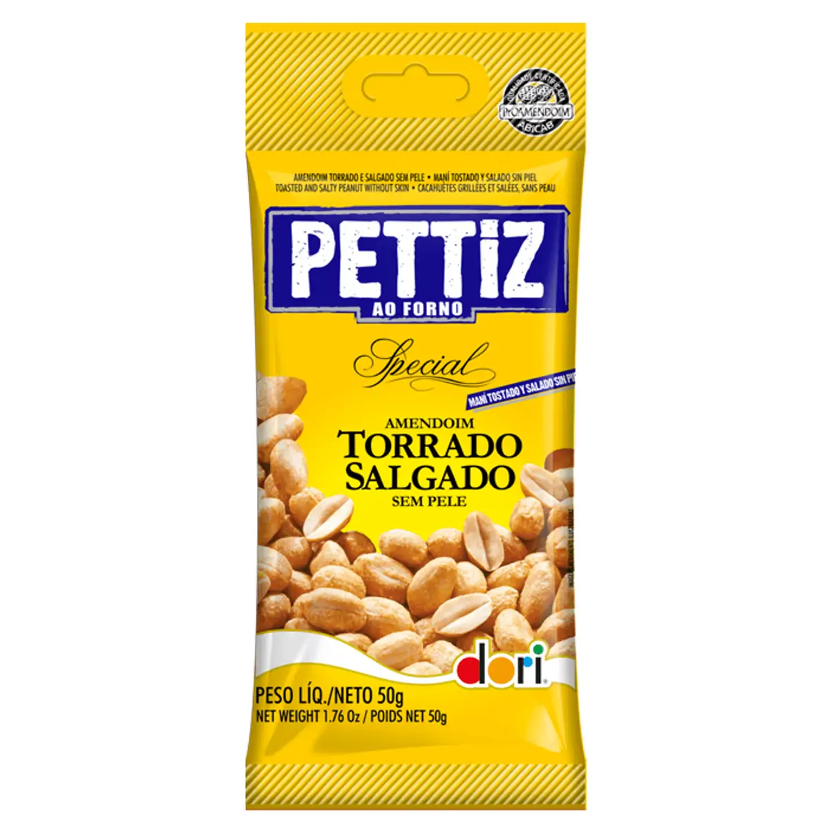Amendoim Torrado Salgado Sem pele Pettiz Special 50g
