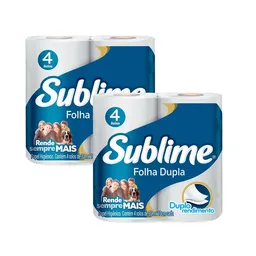 Papel Higiênico Sublime Folha Dupla 56 Rolos