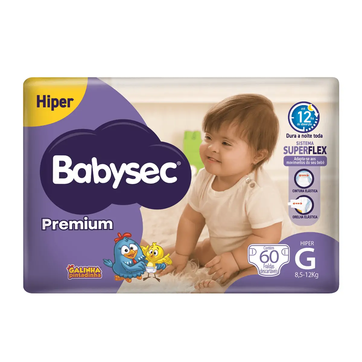 Fralda Babysec Premium G 60 Unids