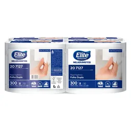 PAPEL HIGIÊNICO EM ROLO FOLHA DUPLA ELITE EXCELLENCE COM 8 ROLOS DE 300 M CADA