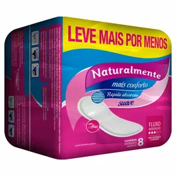 Absorvente Naturalmente Mais Conforto S/ Abas 8un Leve+ Por-