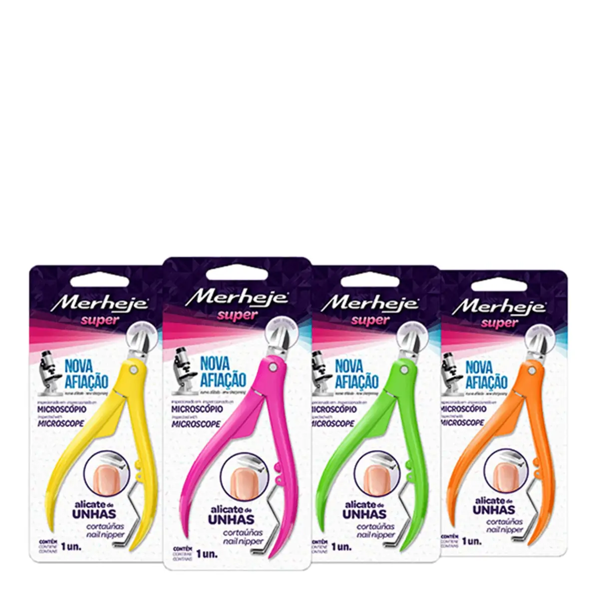 Alicate Para Unhas Merheje Super Cores Sortidas 1 Unidade