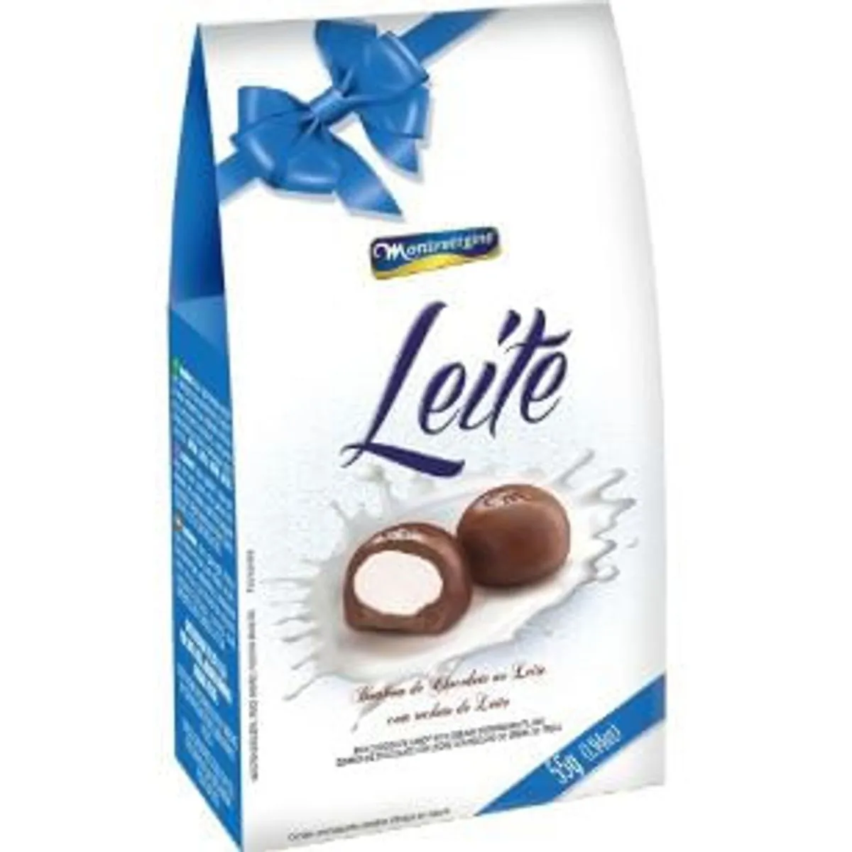 Bombom de chocolate ao leite sabor com recheio de leite 55g - Montevergine