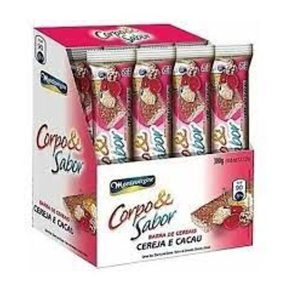 Barra de Cereal sabor Cereja e Cacau caixa com 12 unidades de 25g - Corpo e Sabor
