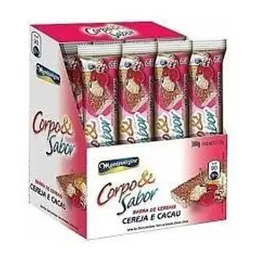 Barra de Cereal sabor Cereja e Cacau caixa com 12 unidades de 25g - Corpo e Sabor
