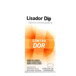 Analgésico e Antitérmico Lisador Dip 1g 20 Comprimidos
