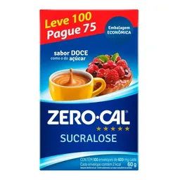 Adoçante Em Pó Sucralose Zero Cal Caixa 60g 100 Unidades