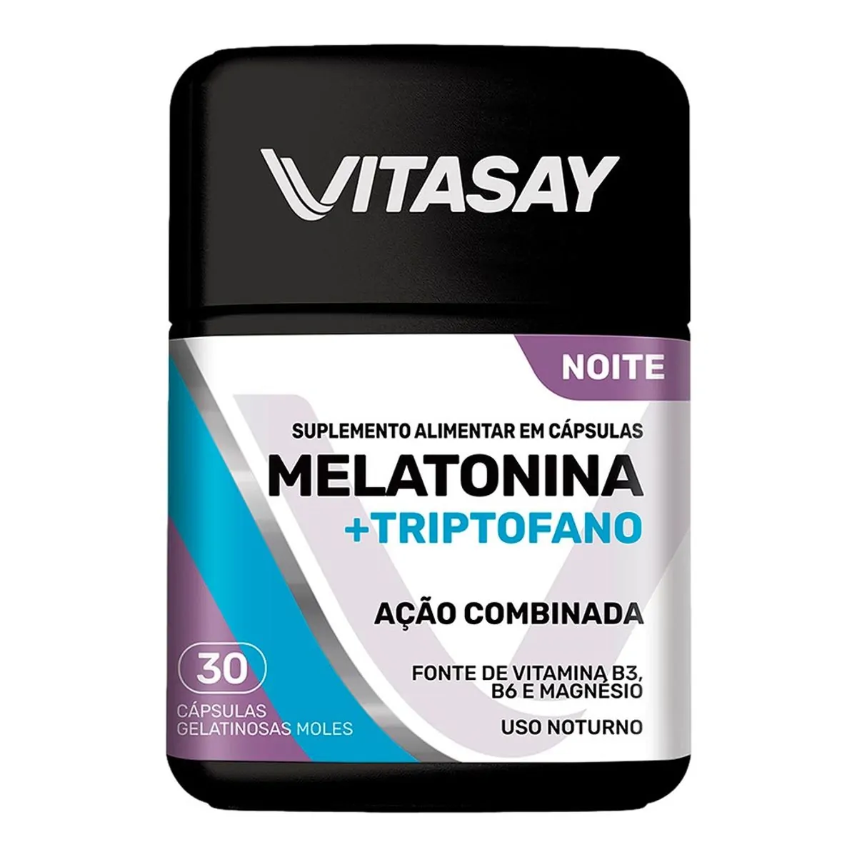 Suplemento Alimentar Vitasay Noite Melatonina + Triptofano 30 Cápsulas Gel