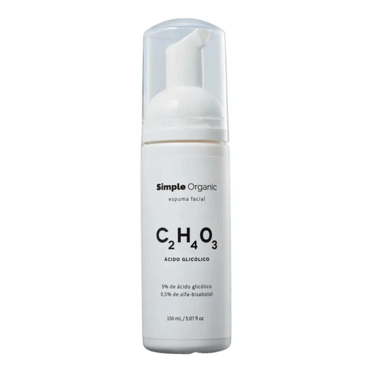 Espuma Facial Simple Organic Ácido Glicólico 150ml