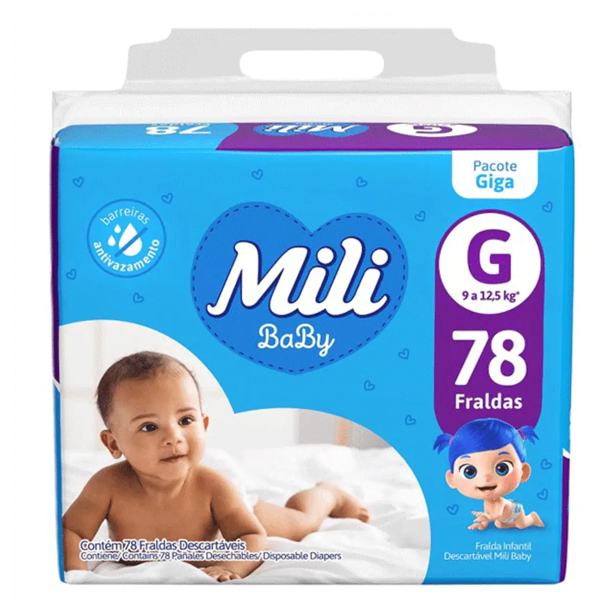 Fralda Mili Baby G 78 Unidades