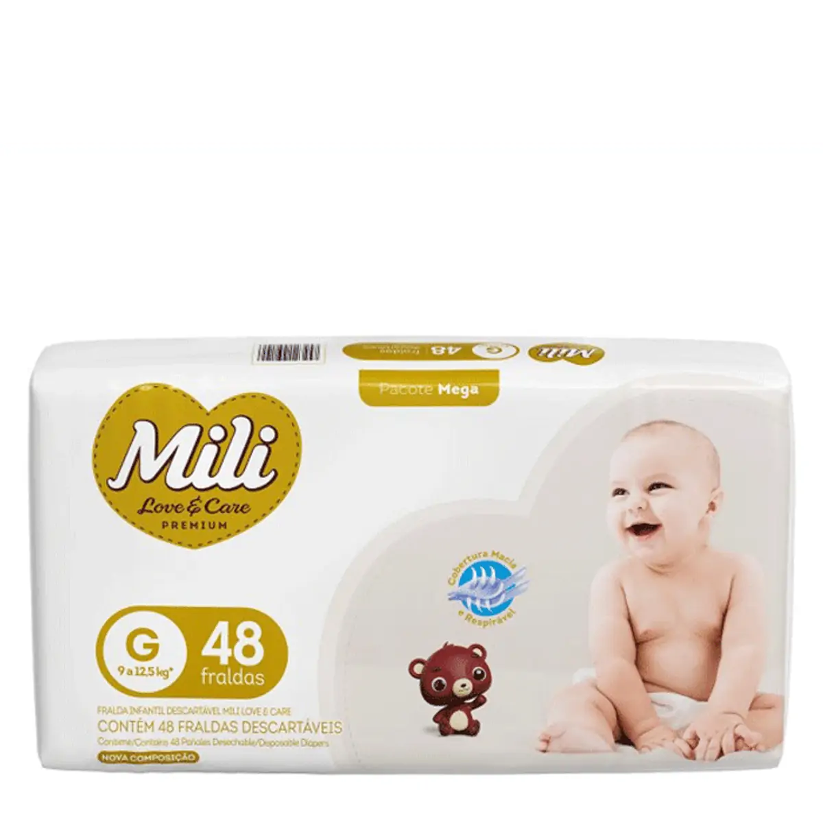 Fralda Mili Love & Care Premium G 48 Unidades