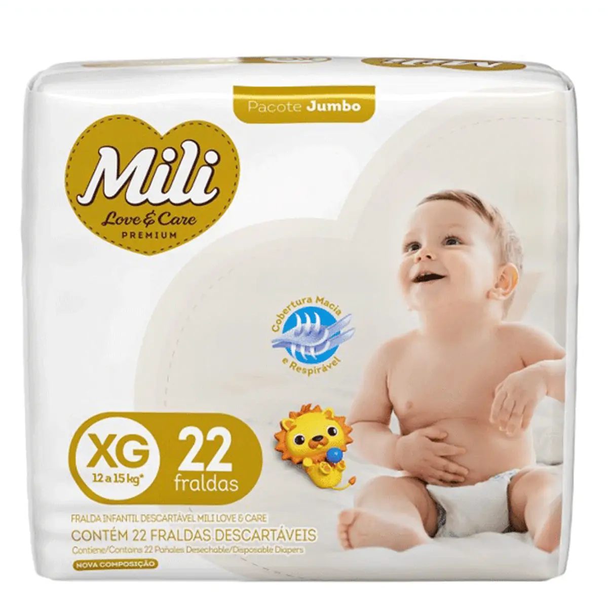 Fralda Mili Love & Care Premium XG 22 Unidades