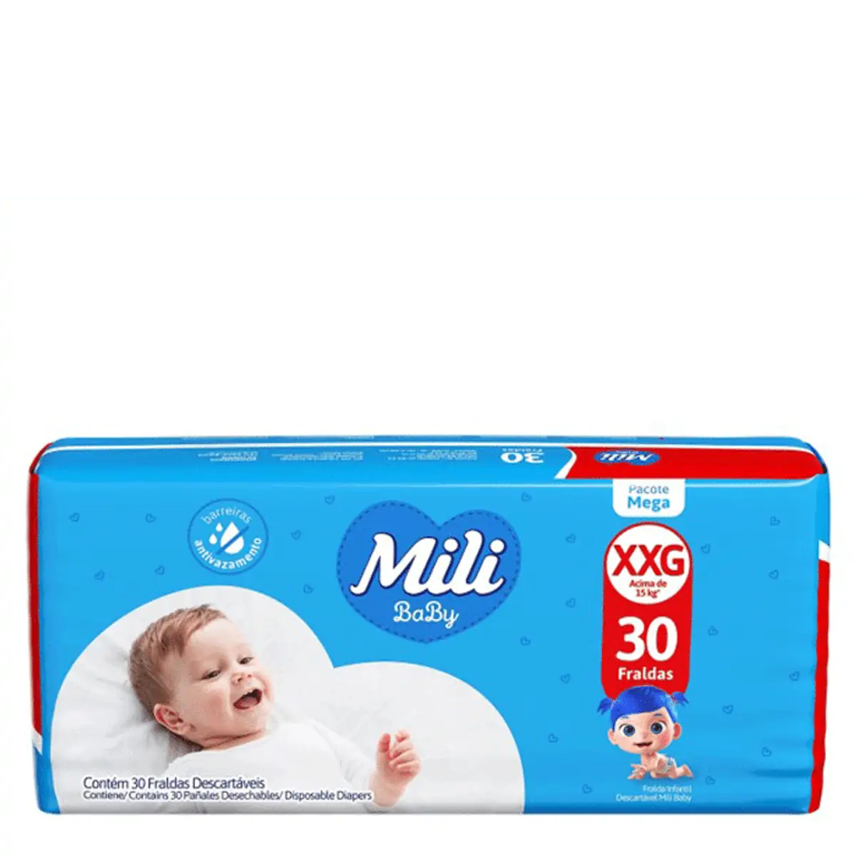 Fralda Mili Baby XXG 30 Unidades