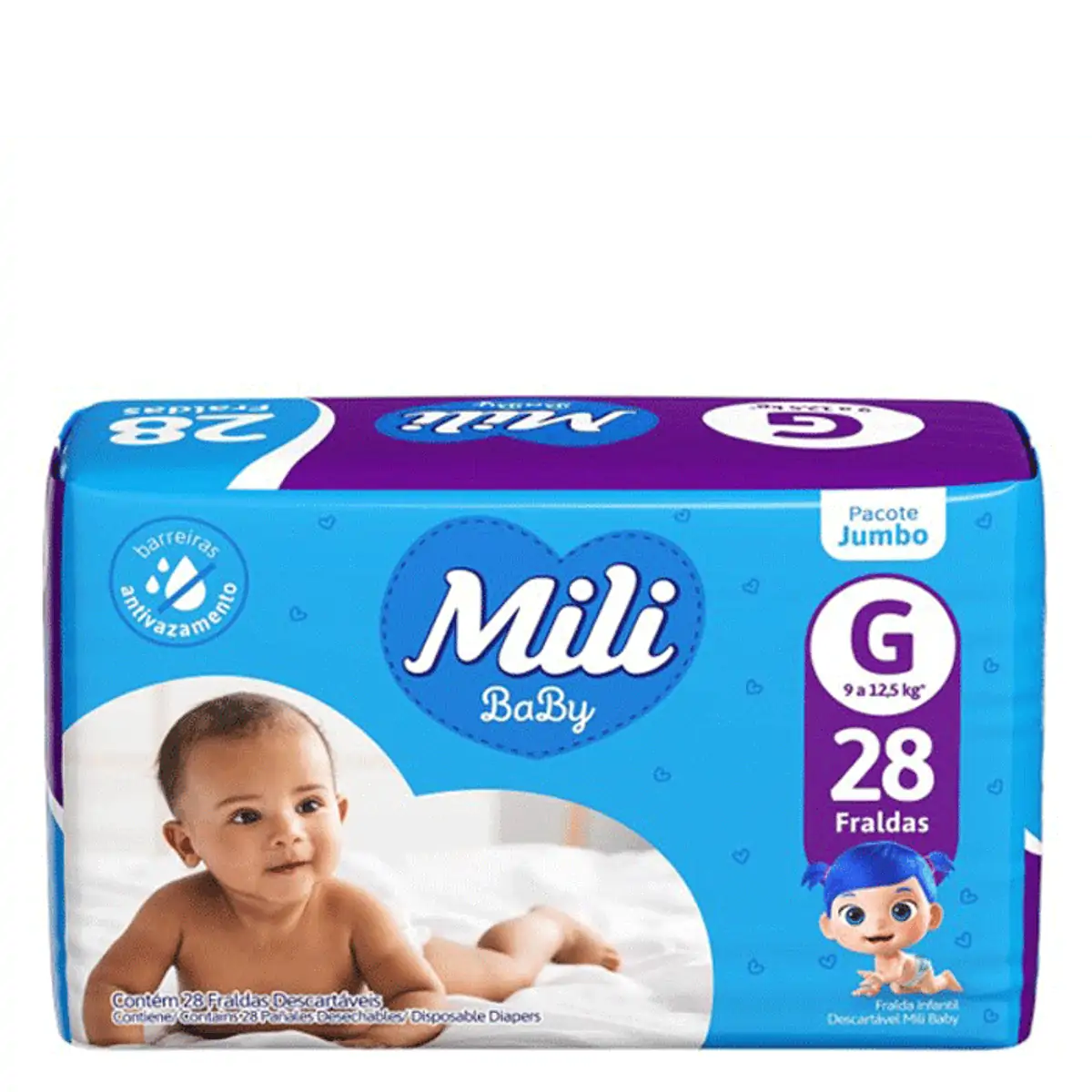 Fralda Mili Baby G 28 Unidades