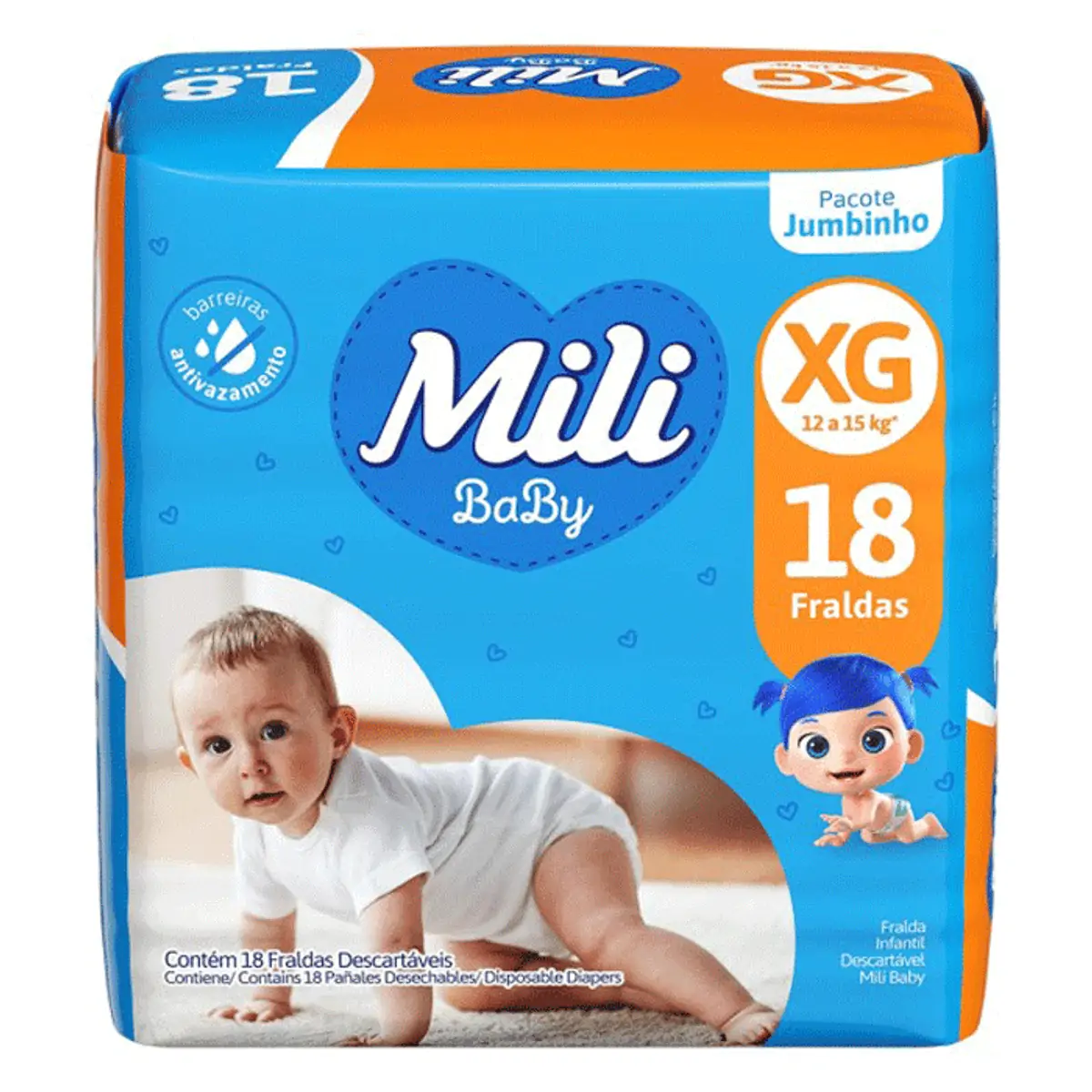 Fralda Mili Baby XG 18 Unidades