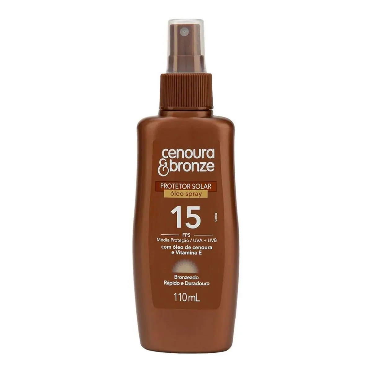 Protetor Solar Óleo Spray Bronzeador Cenoura & Bronze FPS 15 110ml
