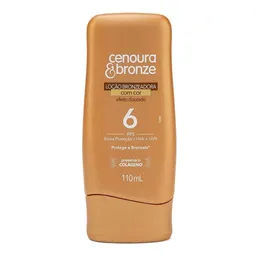 Loção Bronzeadora Com Cor Cenoura & Bronze FPS 6 110ml