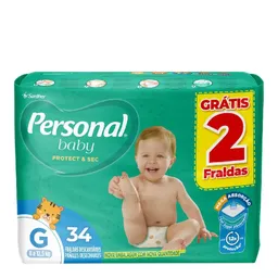 Fralda Personal Baby Protect & Sec G 34 Unidades
