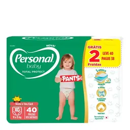 Fralda Personal Baby Pants Total Protect Roupinha XG 40 Unidades