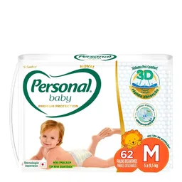 Fralda Personal Baby Premium Protection M 62 Unidades