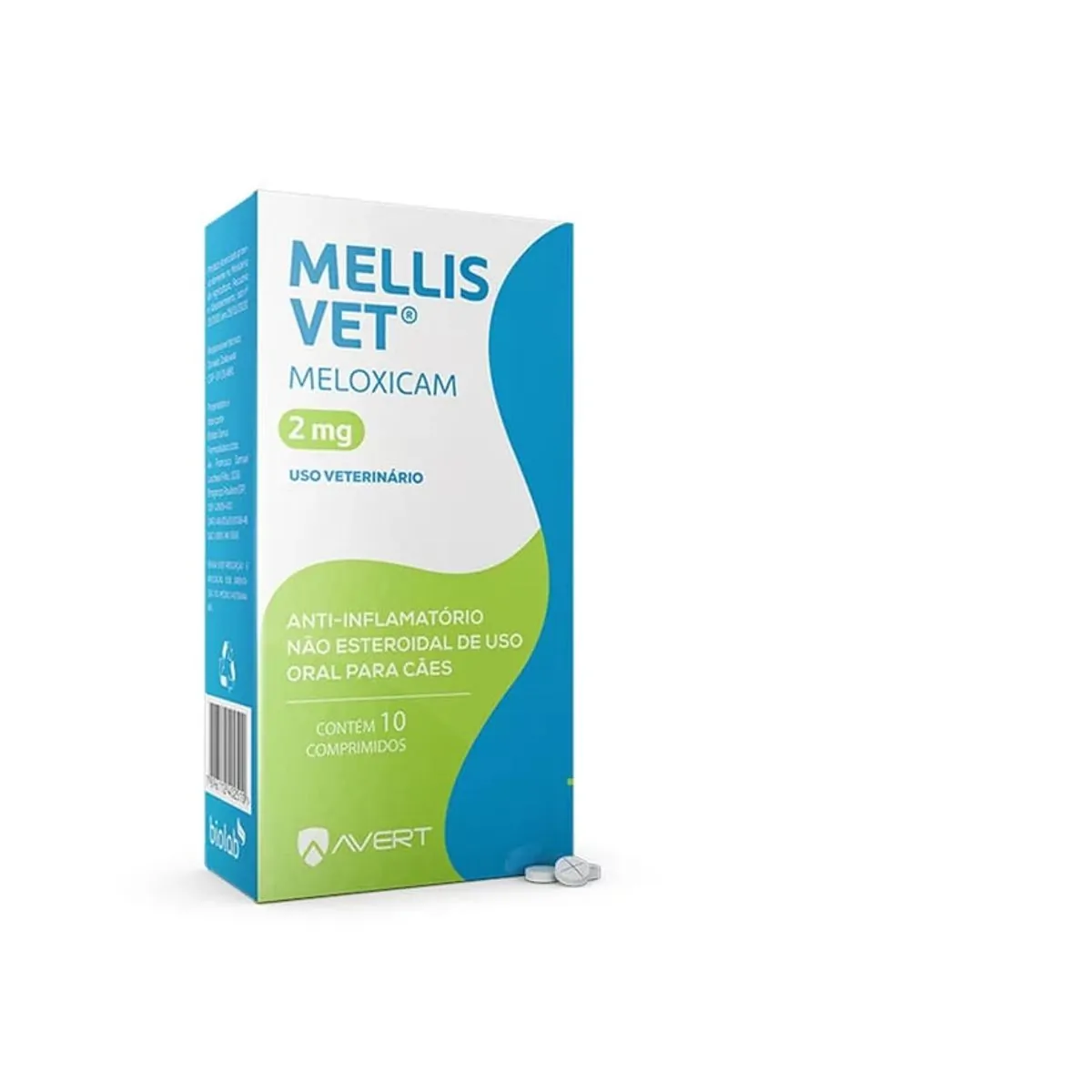 Anti-inflamatório Avert Mellis Vet 10 Comprimidos para Cães de 10 a 15kg (2mg)