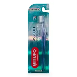 Escova Dental Bitufo Class Soft Extra Macia + Protetor de Cerdas 1 Unidade