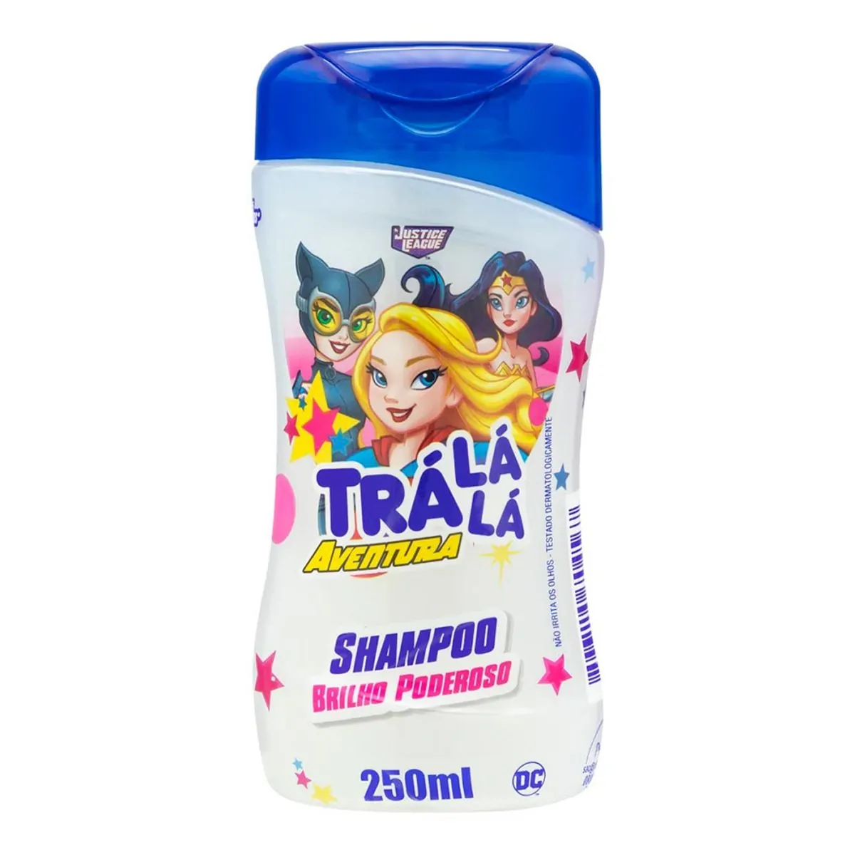 Shampoo Infantil Trá Lá Lá Justice League Aventura Brilho Poderoso 250ml