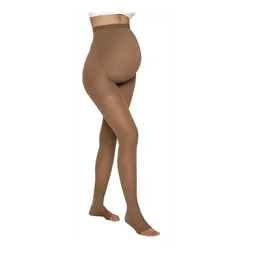 Meia Calça Gestante Kendall Média Compressão sem ponteira GG Castanho