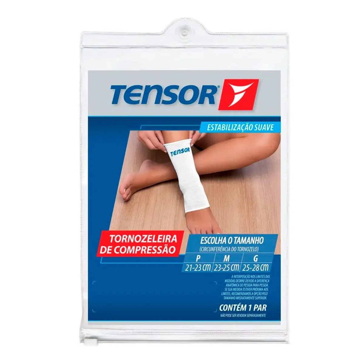 Tornozeleira de Compressão Tensor 6401 M Branco