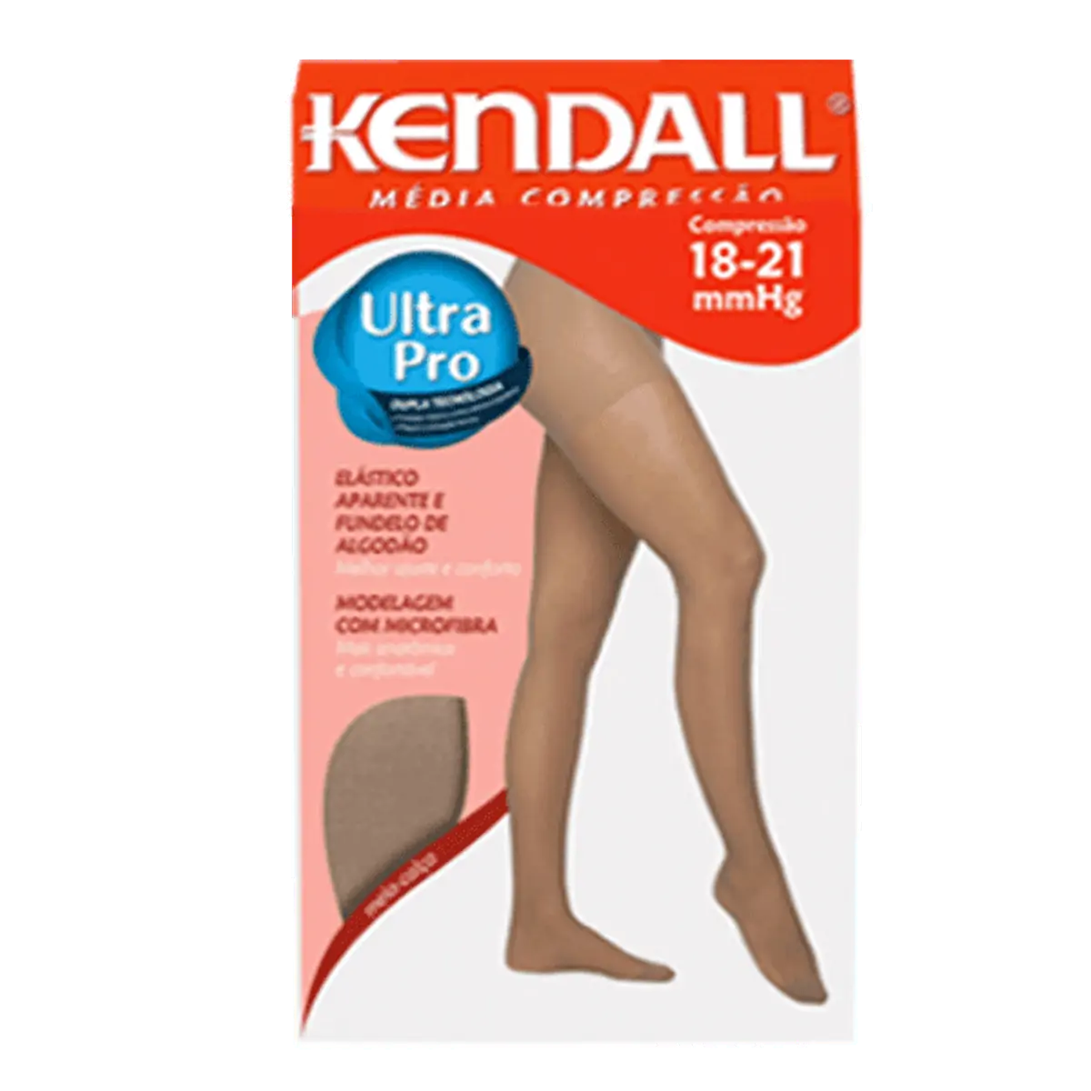 Meia Calça Kendall Média Compressão com ponteira XG Mel