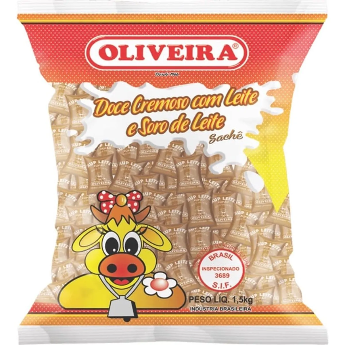 Doce de Leite em Sachê Pacote 1,2Kg - Oliveira