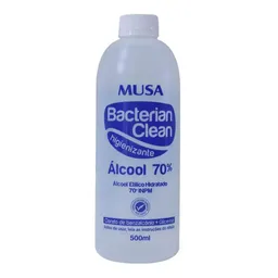 Álcool Etílico Hidratado 70% Bacterian Clean Refil 500ml