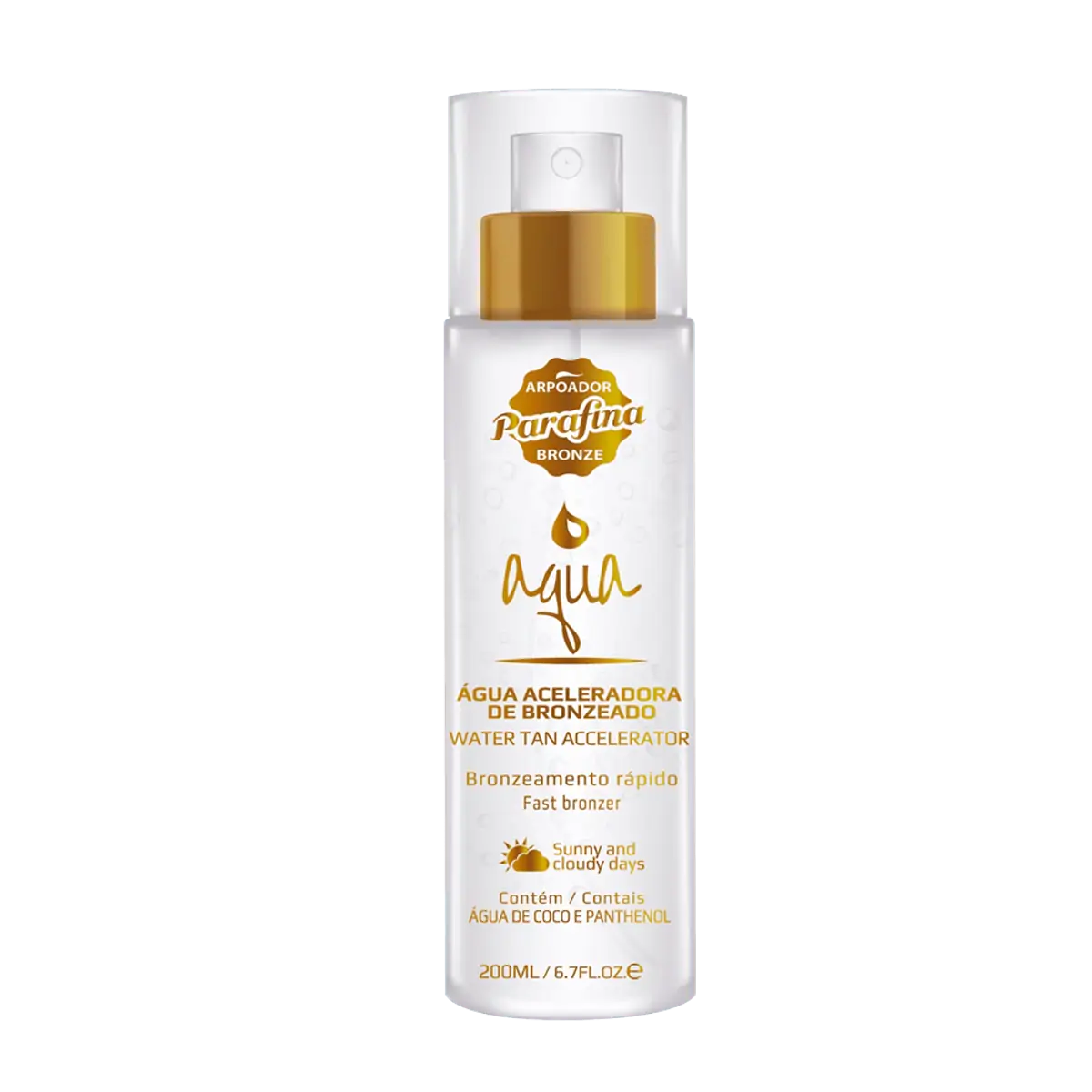 Parafina Bronze Aqua Água Aceleradora de Bronzeado - Loção Bronzeadora 200ml