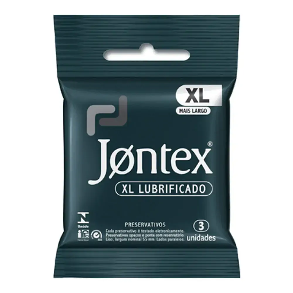 Preservativo Camisinha Masculina Jontex XL Lubrificado 3 Unidades