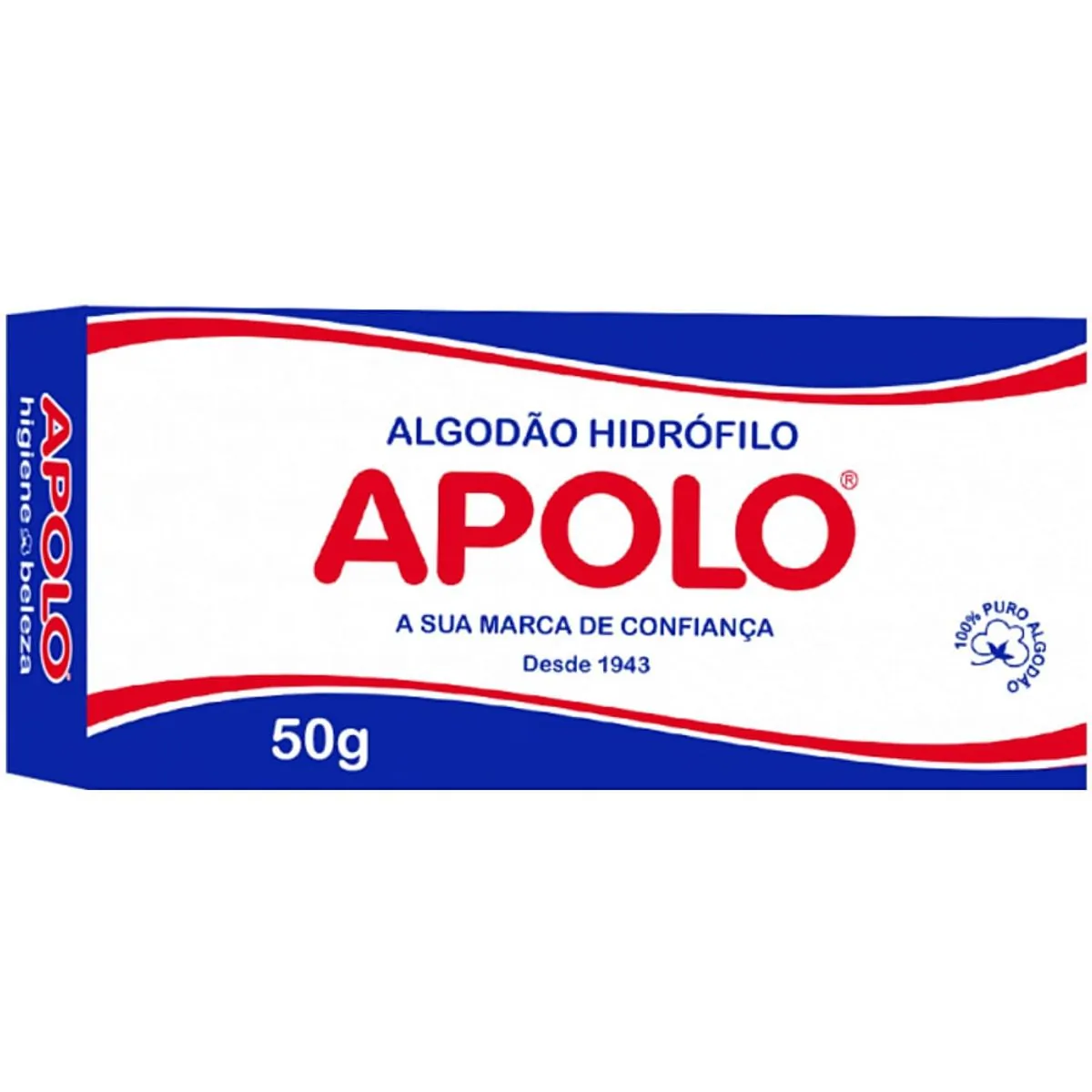Algodão Hidrófilo Apolo - 50g