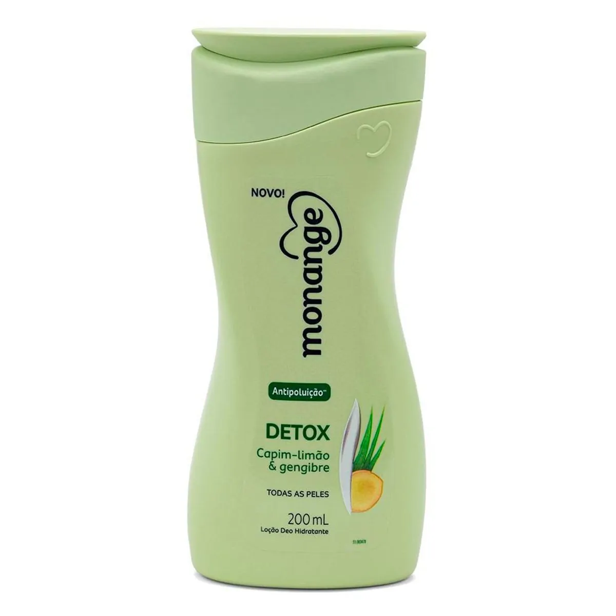 Hidratante Corporal Monange Detox Antipoluição Capim Limão 200ml