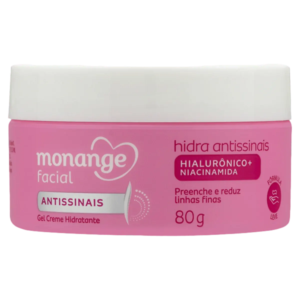 Gel Creme Hidratante Facial Monange Hidra Antissinais 80g