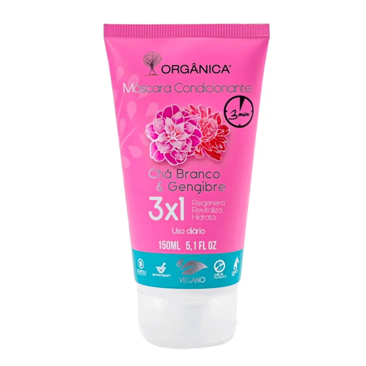 Máscara Condicionante Orgânica Chá Branco e Gengibre 150ml