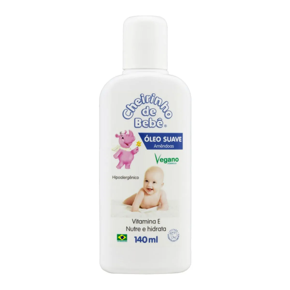 Óleo Corporal Infantil Cheirinho De Bebê Amêndoas Suave 140ml
