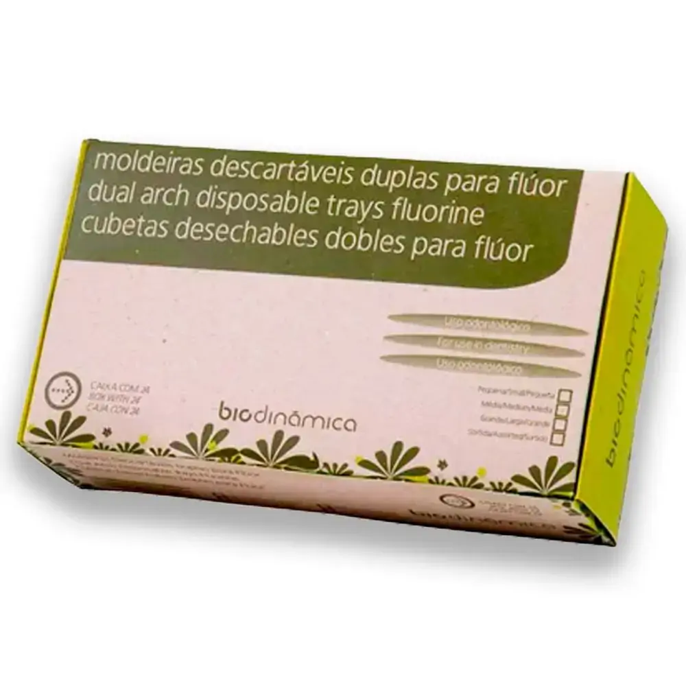 Moldeira Dupla Descartável de Flúor - Biodinâmica - G (Cód. 25.3168)