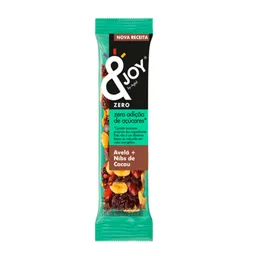 Barra de Nuts &Joy Avelã e Nibs de Cacau Zero Açúcar 25g