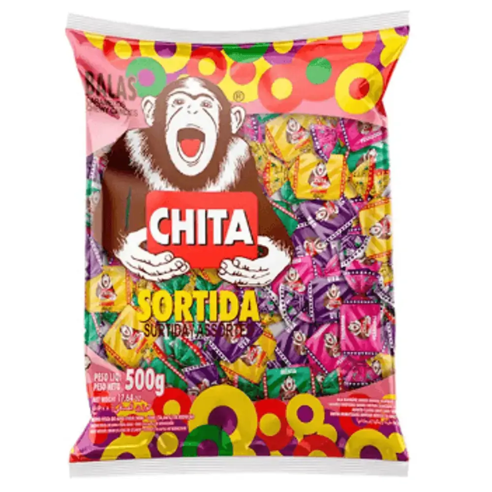 Bala Chita sabor sortido pacote com 500g - Cory